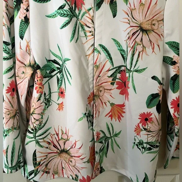 Chico's 2 Floral Cardigan Jacket with Pockets - Picture 4 of 9